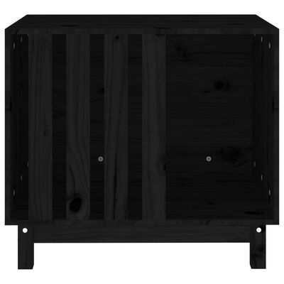 vidaXL Dog House Black 70x50x62 cm Solid Wood Pine