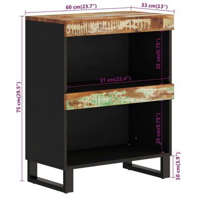 vidaXL Side Cabinet 60x33x75 cm Solid Wood Reclaimed