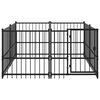 vidaXL Outdoor Dog Kennel Steel 3.75 m&sup2;