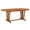 vidaXL Garden Table | Natural Wood | Solid Eucalyptus Wood | Large | Extendable