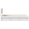 vidaXL Bed Frame with Headboard White 90 x 190 cm Solid Pine Wood