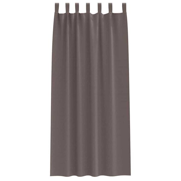 vidaXL Blackout Curtains with Rings 2 pcs Dark Brown 260 x 140 cm