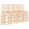vidaXL Quadruple Wheelie Bin Storage Solid Wood Pine