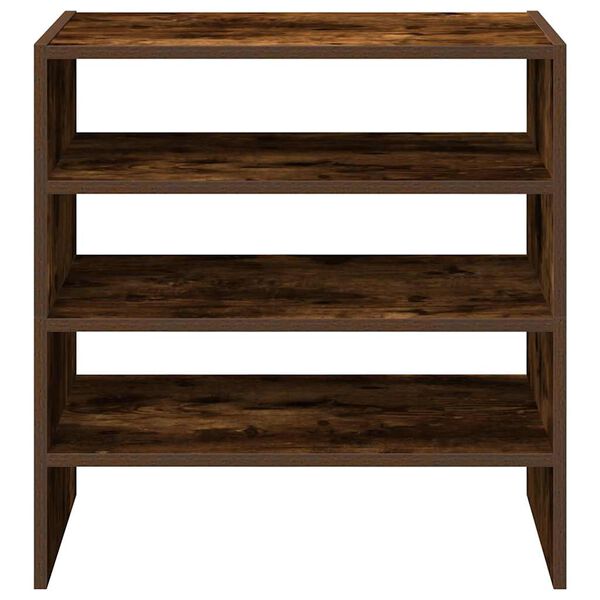 vidaXL Shoe Racks 2 pcs Stackable Smoked Oak 60x30x30.5 cm