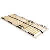 vidaXL Slatted Bed Base Brown 120 x 190 cm Solid Beech Wood