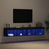 vidaXL TV Cabinet Set 2 pcs Black oak 80 x 30 x 30 cm Engineered Wood