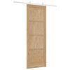 vidaXL Sliding Door Brown 83 x 232 cm Solid Pine Wood