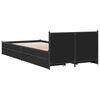 vidaXL Bed Frame with Drawers without Mattress Black 90x200 cm