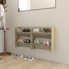vidaXL Wall Shoe Cabinets 2 pcs Sonoma Oak 60x18x60cm Engineered Wood