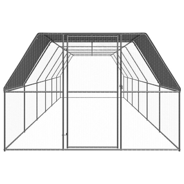 vidaXL Outdoor Chicken Cage 3x12x2 m Galvanised Steel