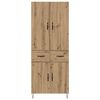 vidaXL Highboard 2 pcs Artisan Oak Engineered Wood and Glass