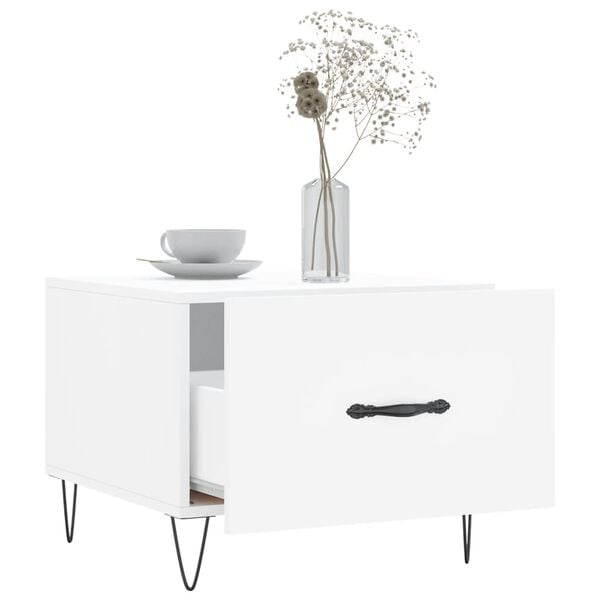 vidaXL Coffee Tables 2 pcs White 50x50x40 cm Engineered Wood