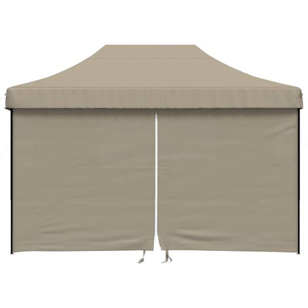 vidaXL Party Tent Folding Taupe 279 x 410 x 315 cm Oxford Fabric