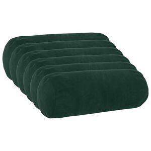 vidaXL Cushion with Pillow HEERLEN 6 pcs Dark Green Velvet