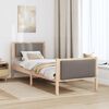 vidaXL Bed Frame with Headboard Taupe 75 x 190 cm Fabric