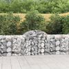 vidaXL Arched Gabion Baskets 6 pcs 200x50x80/100 cm Galvanised Iron