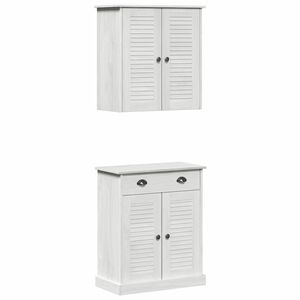 vidaXL Bathroom Furniture Set VIGO 2 pcs White and Antique White