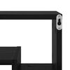 vidaXL Wall Shelf with Shelf Black oak 82 x 15 x 51 cm Engineered wood