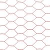 vidaXL Chicken Wire Fence Steel with PVC Coating 25x0.5 m Red