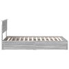 vidaXL Storage Bed Grey Sonoma 100 x 200 cm Engineered Wood