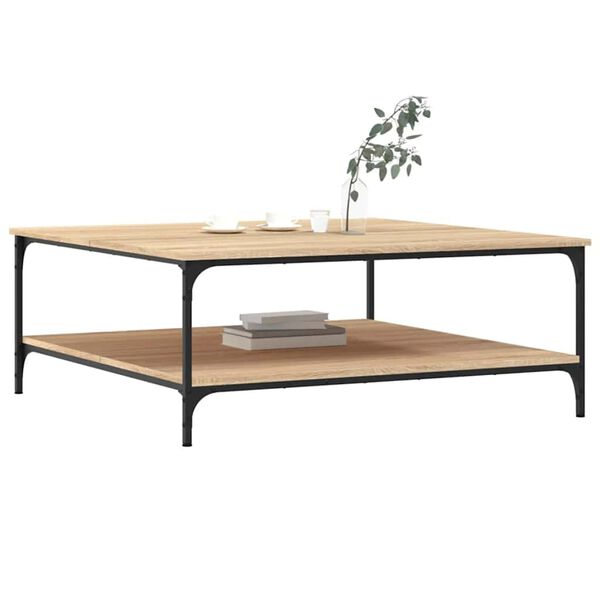 vidaXL Coffee Table Sonoma Oak 100x100x40 cm Engineered Wood