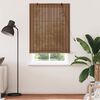 vidaXL Roller Blind with Curtains Manual Brown 120 x 220 cm Bamboo