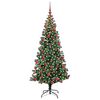 vidaXL Artificial Pre-lit Christmas Tree Green 180 cm PVC and Metal