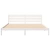 vidaXL Bed Frame with Headboard White 180 x 210 cm Solid Pine Wood