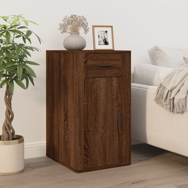 vidaXL Desk Cabinet Brown Oak 40x49x75 cm Engineered Wood