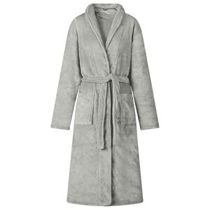 vidaXL Bathrobe without Hood Grey S Flannel