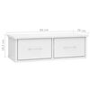 vidaXL Wall-mounted Drawer Shelf High Gloss White 60x26x18.5 cm Engineered Wood