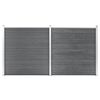 vidaXL Garden Fence WPC 353x186 cm Grey