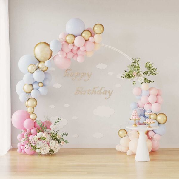 vidaXL Wedding Arch White 223 x 45 x 201 cm Steel