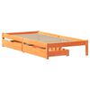 vidaXL Bed Frame without Mattress Wax Brown 90x190 cm Single Solid Wood Pine