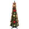 vidaXL Artificial Christmas Tree with 100 LEDs Green 150 cm PVC