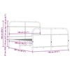 vidaXL Metal Bed Frame without Mattress Sonoma Oak 140x200 cm