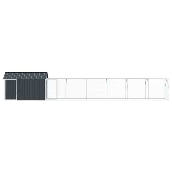 vidaXL Bird Cage Anthracite 821.5 x 111 x 142 cm Galvanised Steel