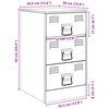 vidaXL Bedside Cabinets 2 pcs White 34.5x39x62 cm Steel