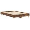 vidaXL Bed Frame No Mattress Smoked Oak 135x190 cm Double Engineered Wood