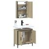 vidaXL 2 Piece Bathroom Furniture Set Sonoma Oak Engineered Wood