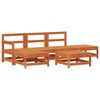 vidaXL Garden Lounge Set 6 pcs Wax Brown Solid Pine Wood