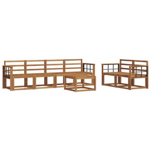 vidaXL Outdoor Sofa Set 7 pcs Natural
