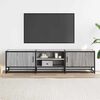 vidaXL TV Cabinet Grey Sonoma 160x35x41 cm Engineered Wood and Metal