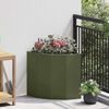 vidaXL Corner Planter Olive green 45 x 45 x 50 cm Steel