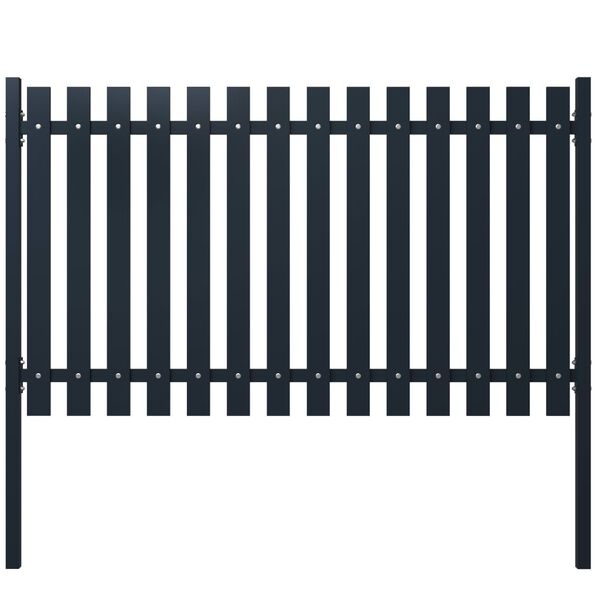 vidaXL Fence Panel Anthracite 178x75 cm Powder-coated Steel