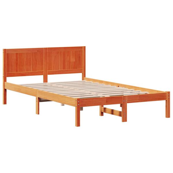vidaXL Bed Frame Brown 120 x 200 cm Solid Pine wood