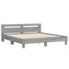 vidaXL Bed Frame with LED without Mattress Grey Sonoma 200x200 cm