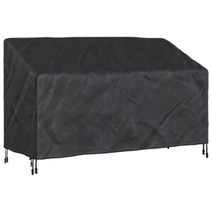 vidaXL Garden Bench Cover Black 165 x 70 x 65 / 94 cm 420D Oxford Fbric