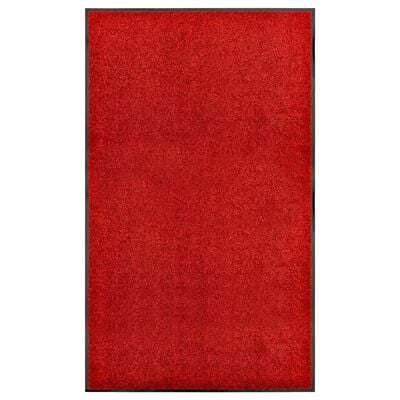vidaXL Doormat Washable Red 90x150 cm