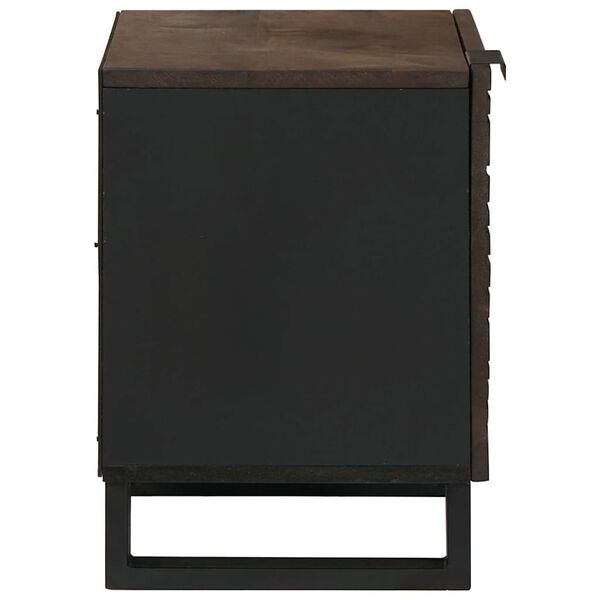 vidaXL Bedside Cabinet Walnut 40 x 33 x 46 cm Solid Acacia wood